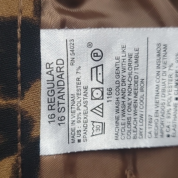 Ladies Animal Print Dress Pants - Picture 5 of 5